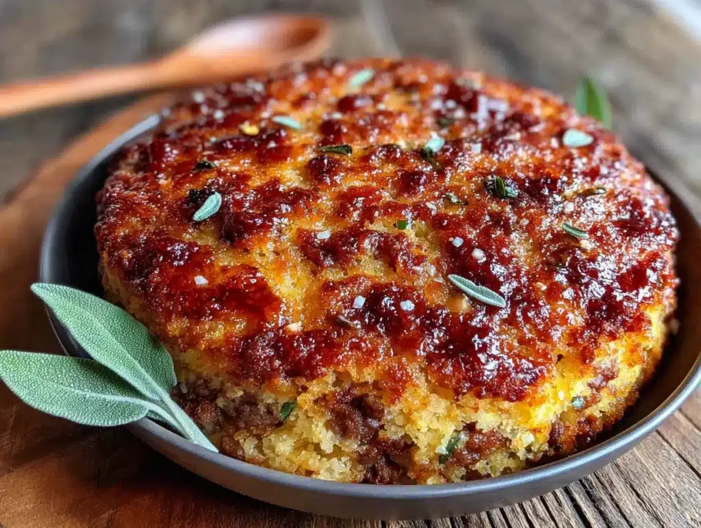 cornbread dressing with sage and sausage - featured image