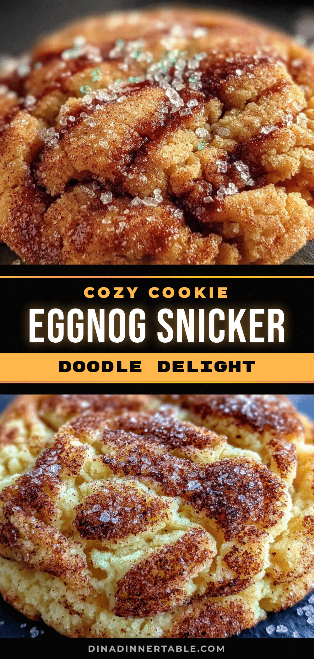 cozy eggnog snickerdoodle cookies recipe