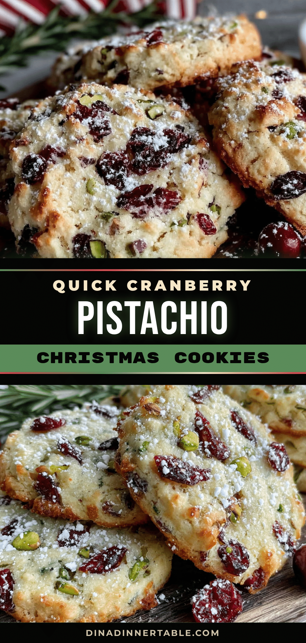 cranberry pistachio christmas cookies recipe