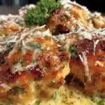 creamy garlic parmesan chicken thighs - featured image