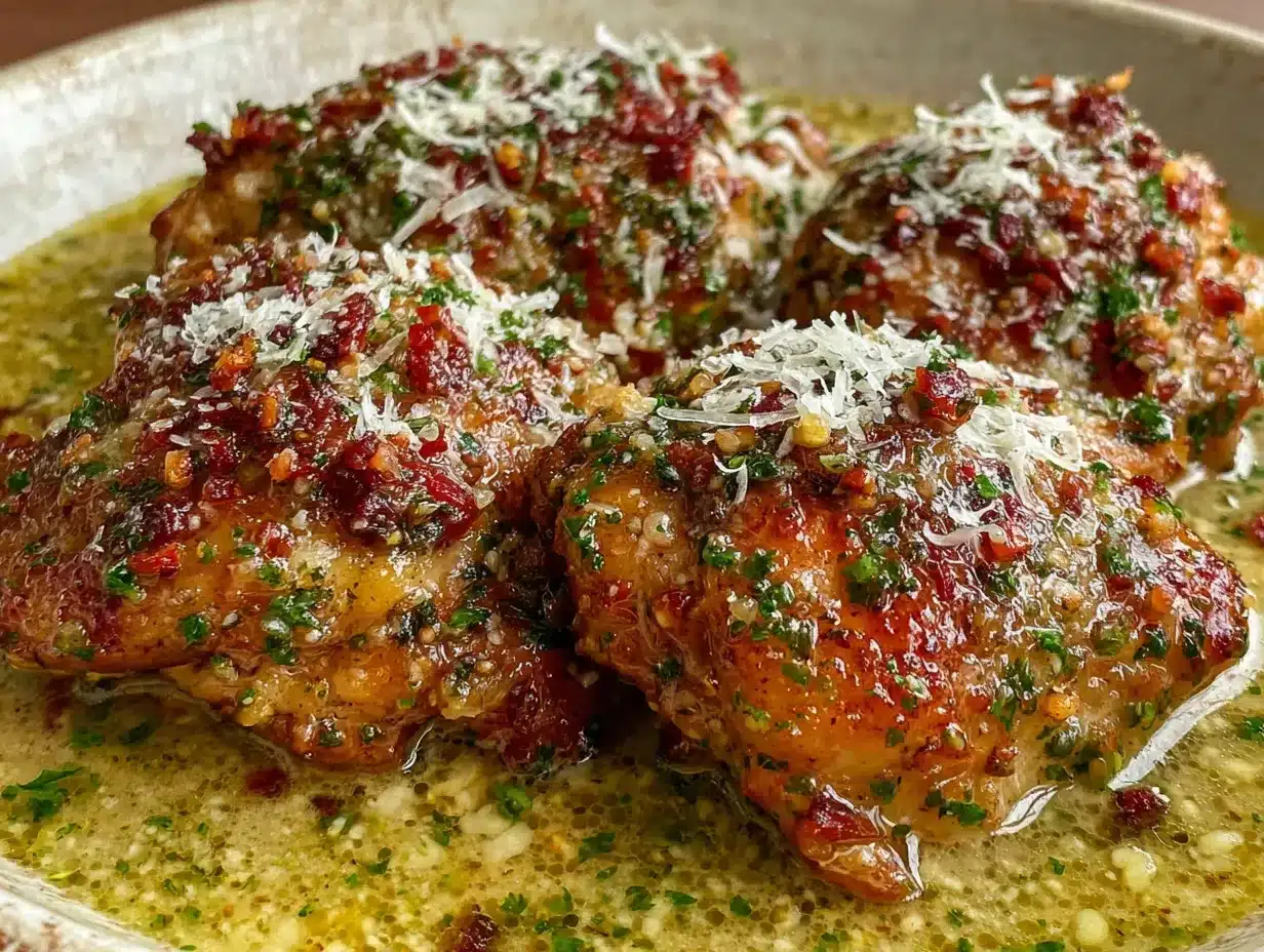 creamy garlic parmesan chicken thighs preparation steps