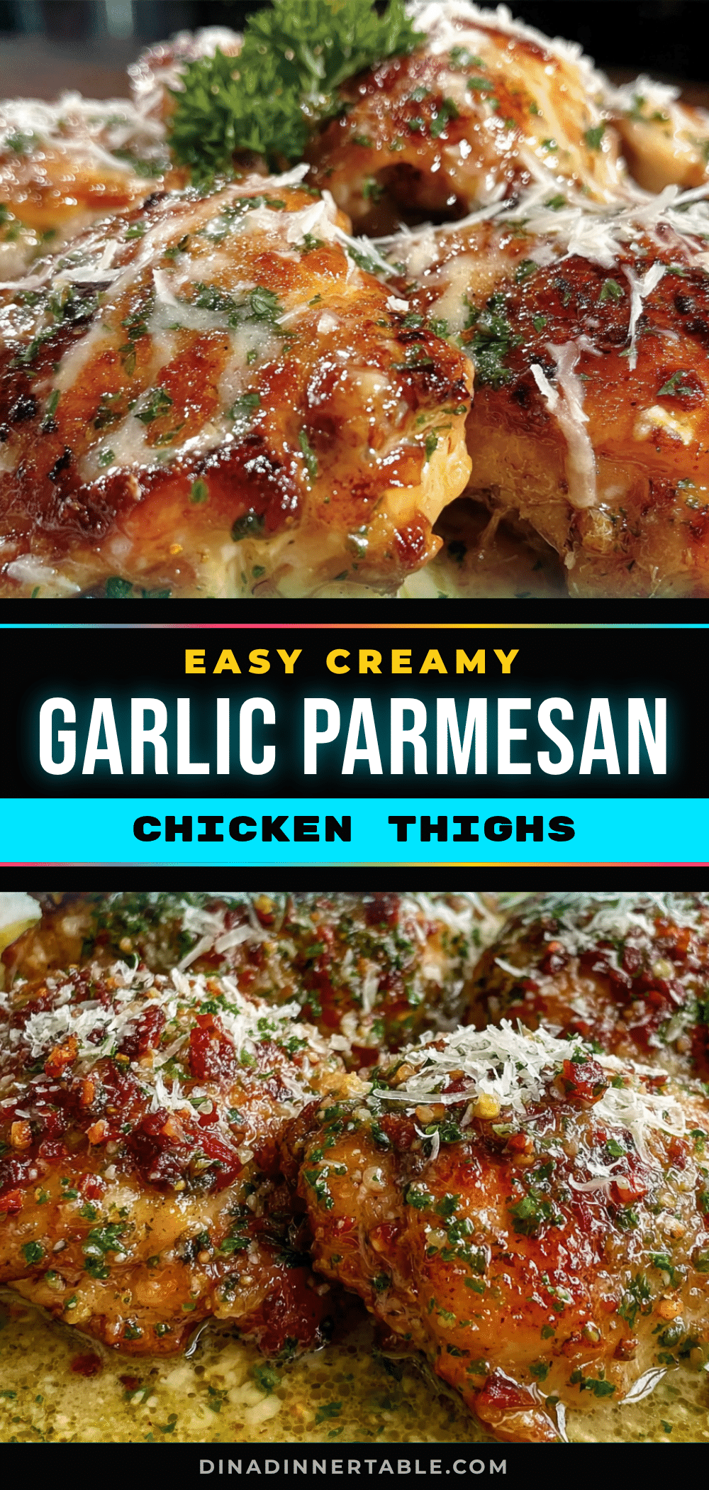 creamy garlic parmesan chicken thighs recipe