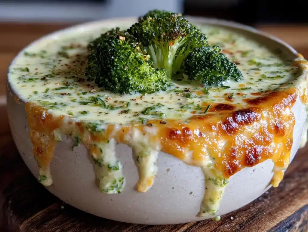 crockpot cheddar broccoli soup - featured image