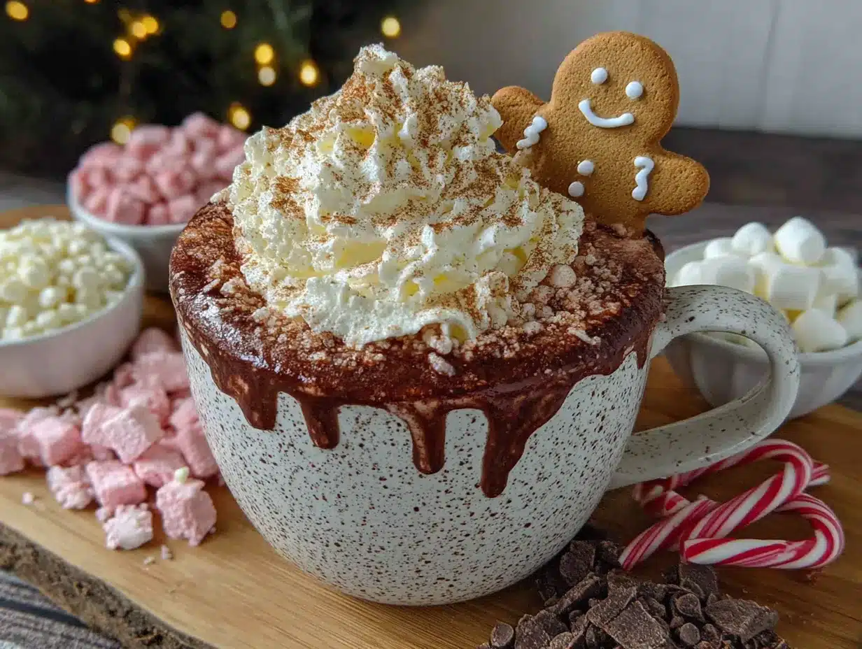 gingerbread hot chocolate bar preparation steps
