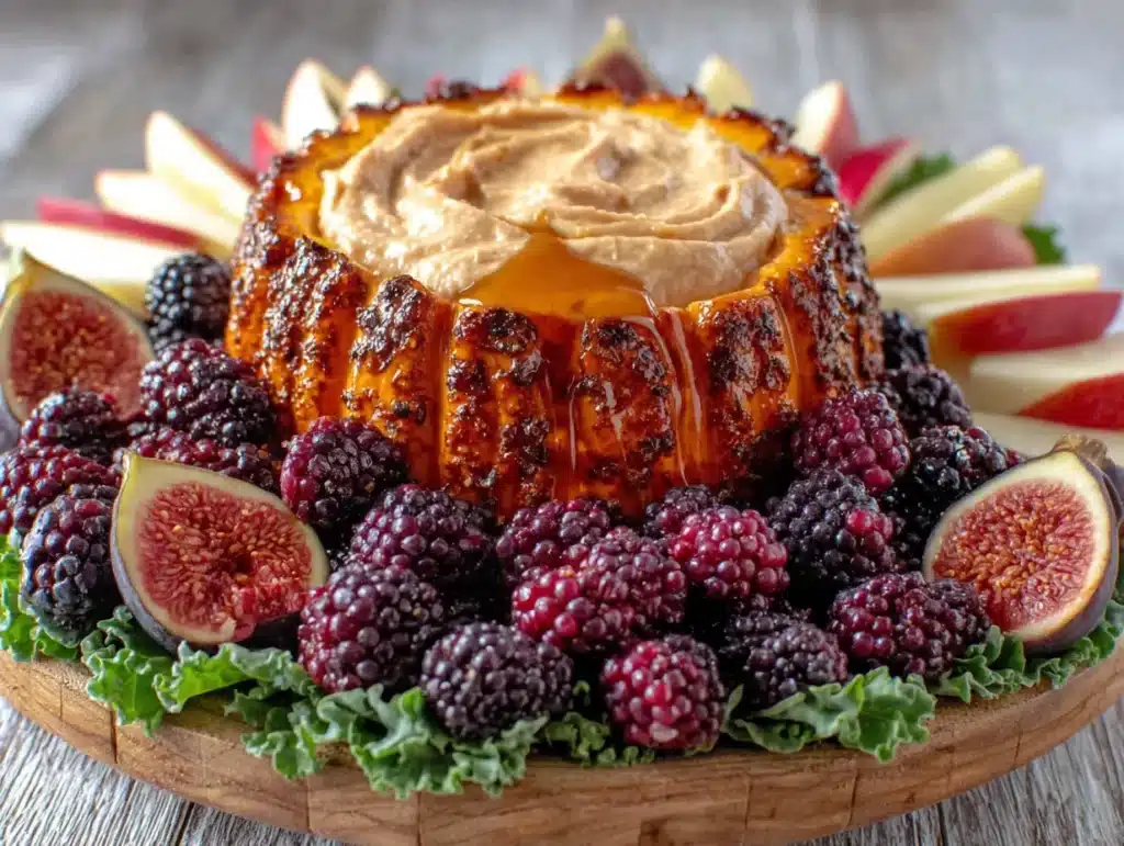 healthy pumpkin patch fruit tray - featured image