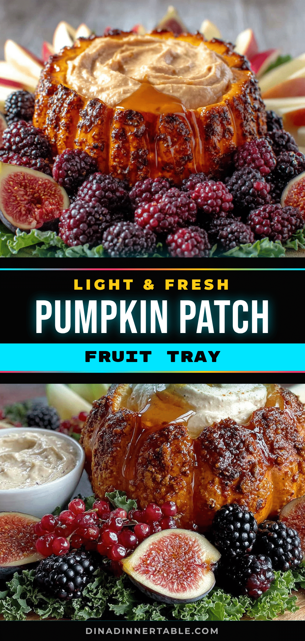 healthy pumpkin patch fruit tray recipe