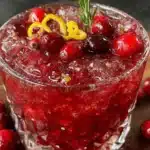 maple bourbon cranberry cocktail - featured image