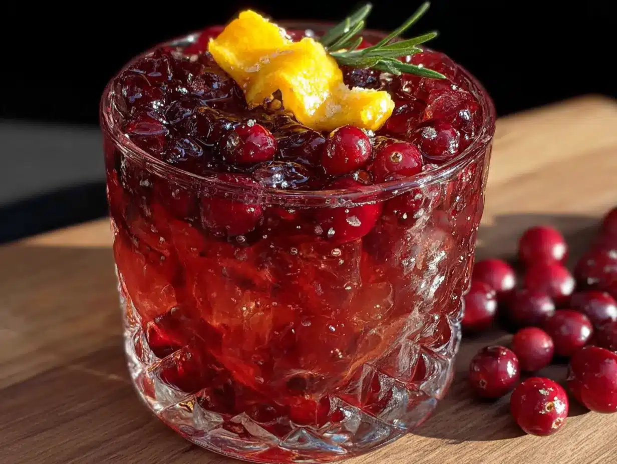 maple bourbon cranberry cocktail preparation steps