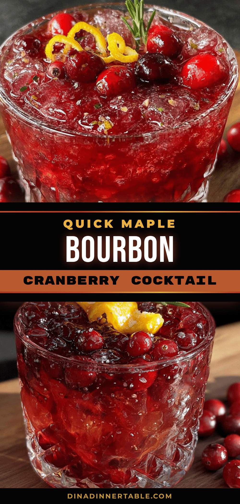 maple bourbon cranberry cocktail recipe