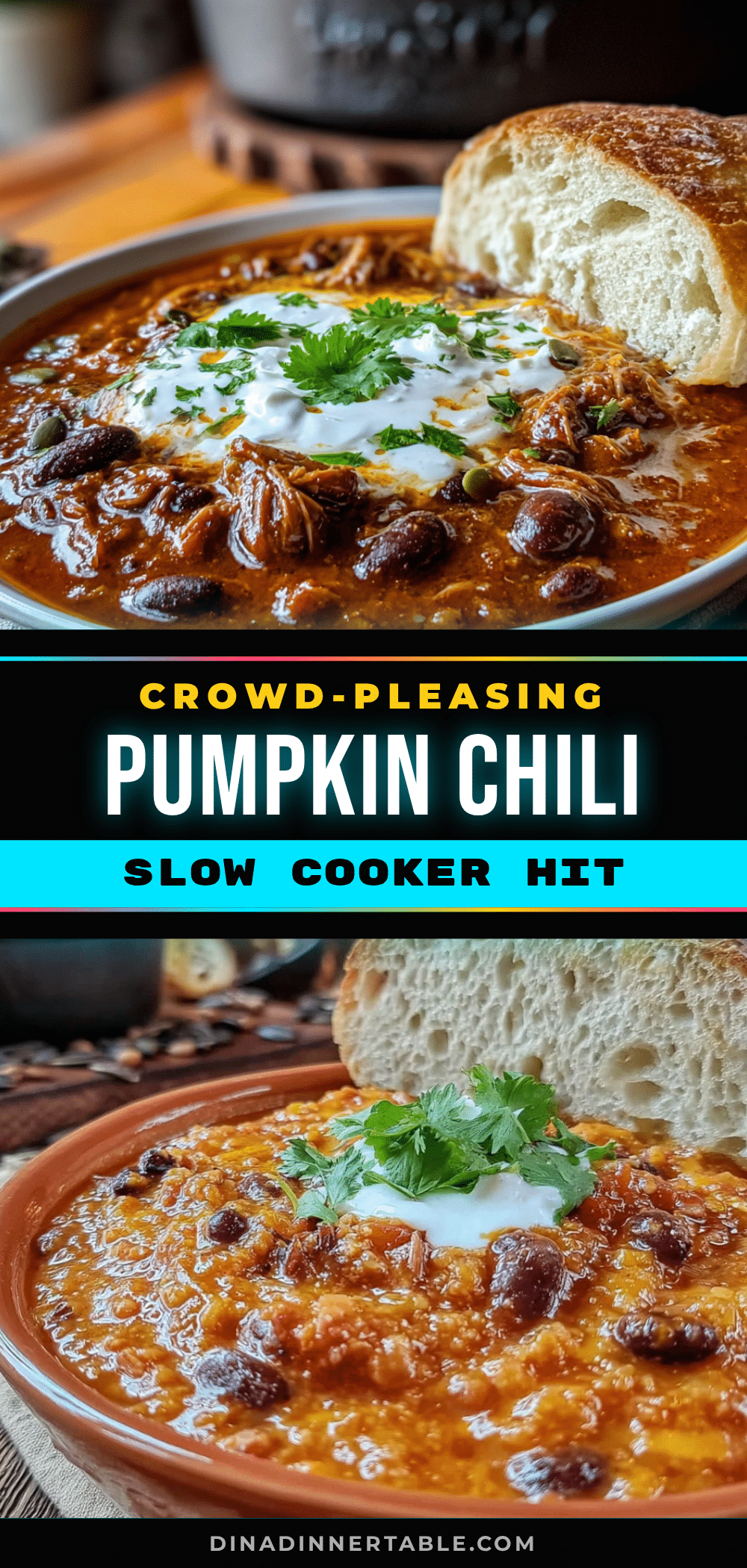 slow cooker pumpkin chili with black beans recipe
