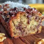wholesome fudgy chocolate chip walnut banana bread - featured image