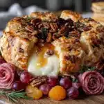 baked brie wreath - featured image