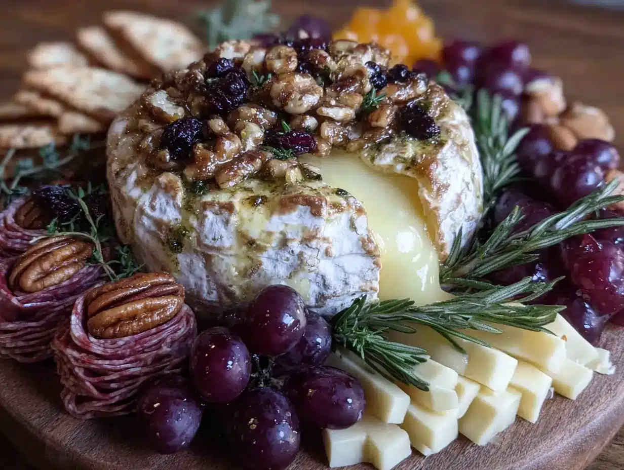 baked brie wreath preparation steps