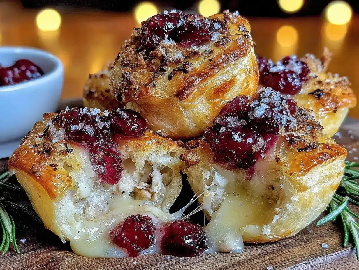 baked cranberry brie bites preparation steps