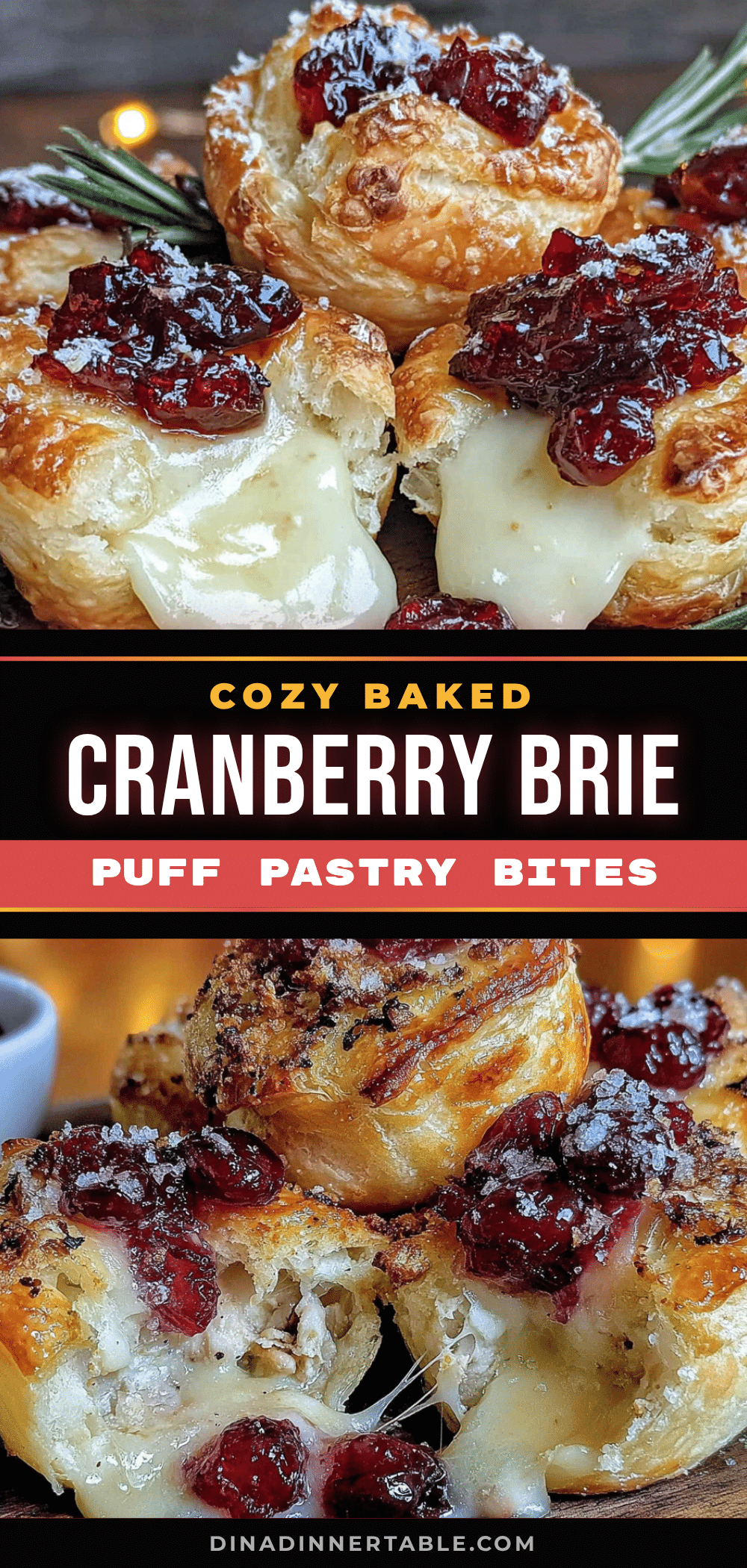 baked cranberry brie bites recipe