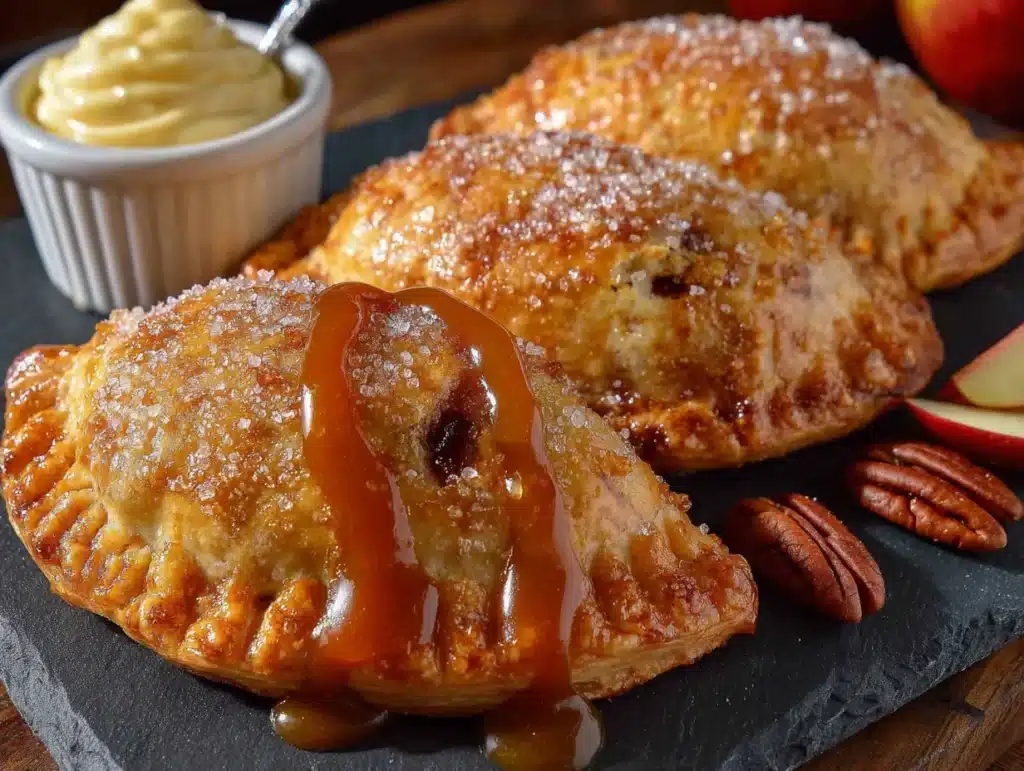 best salted caramel apple hand pies - featured image