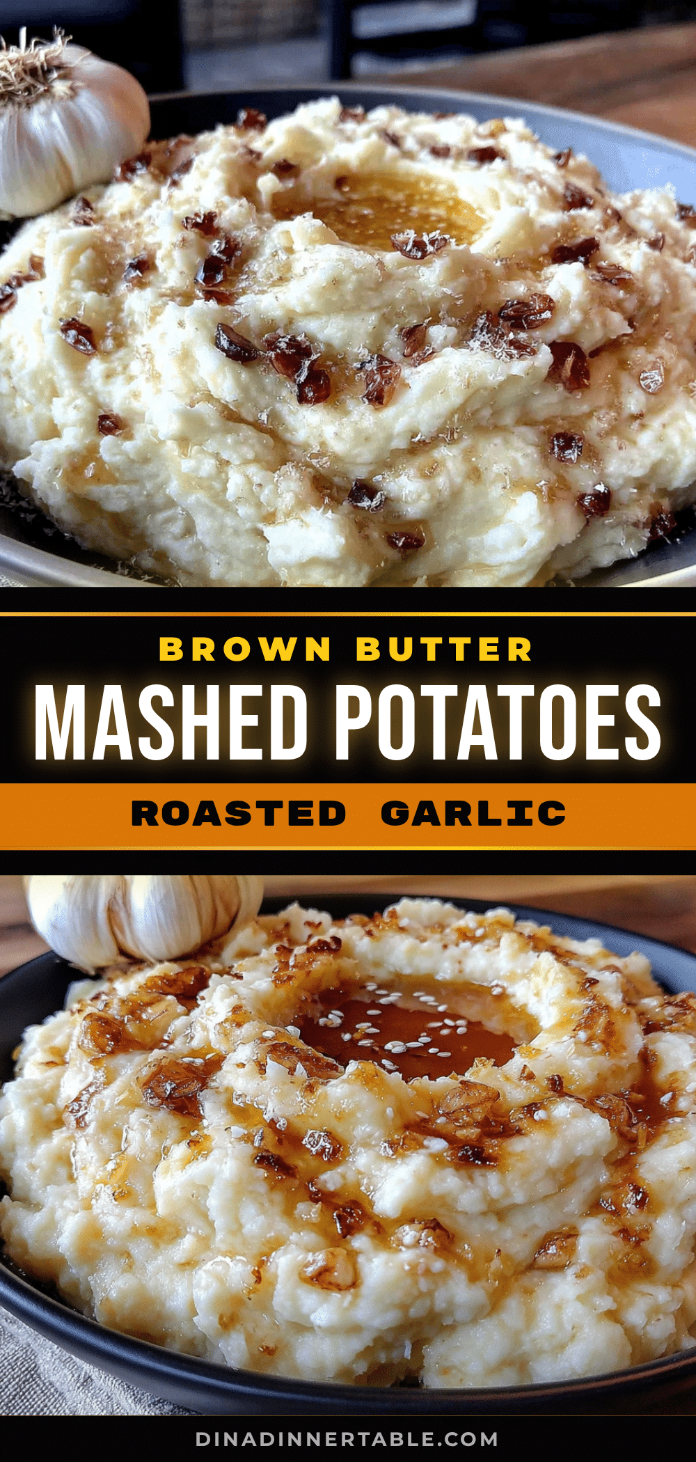 brown butter mashed potatoes with roasted garlic recipe