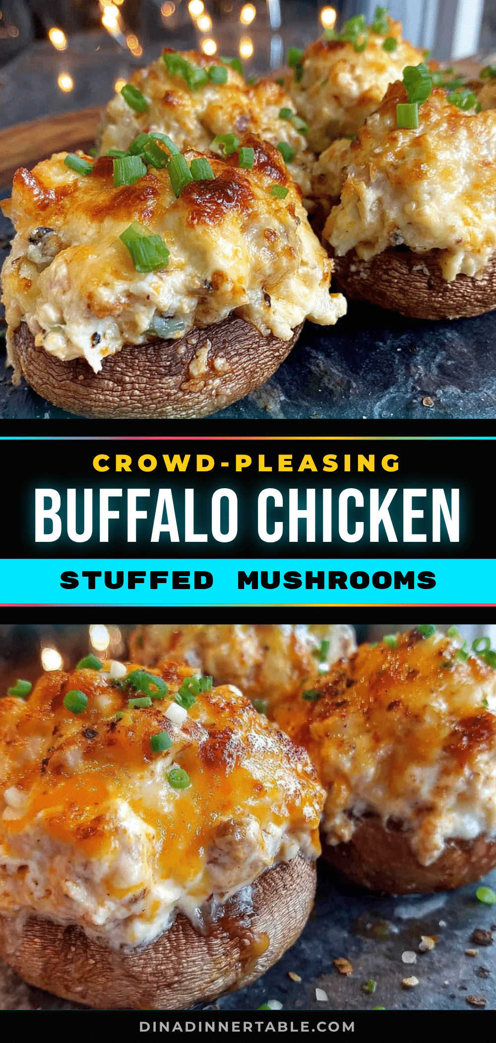 buffalo chicken dip stuffed mushrooms recipe