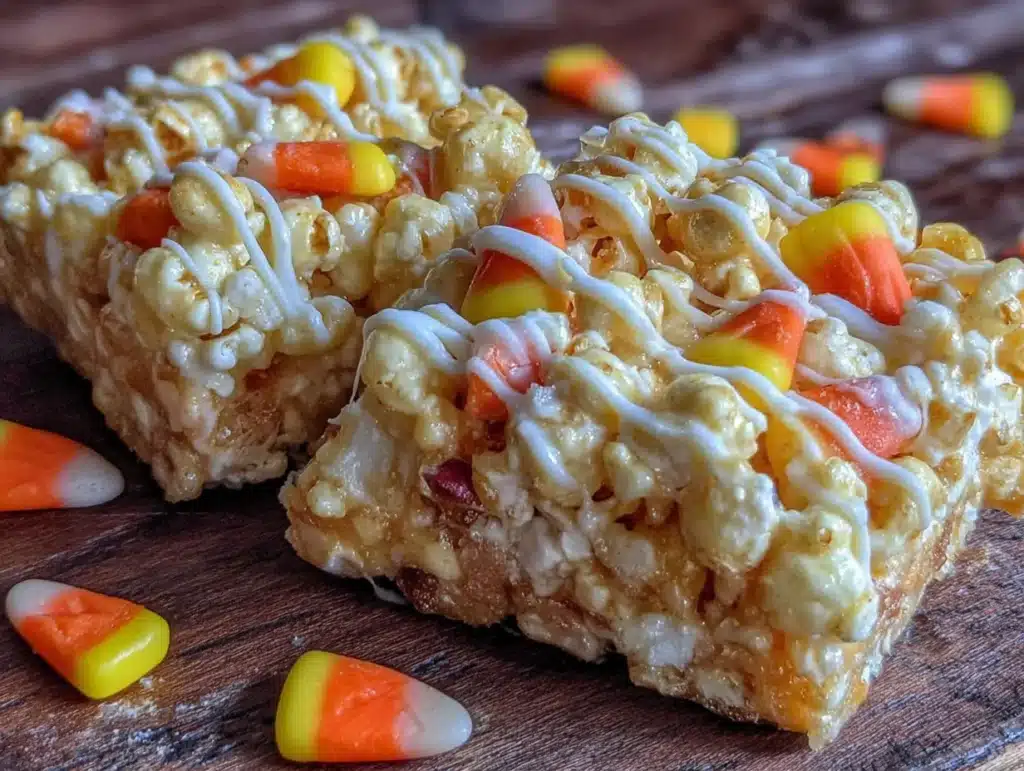 candy corn popcorn bark - featured image
