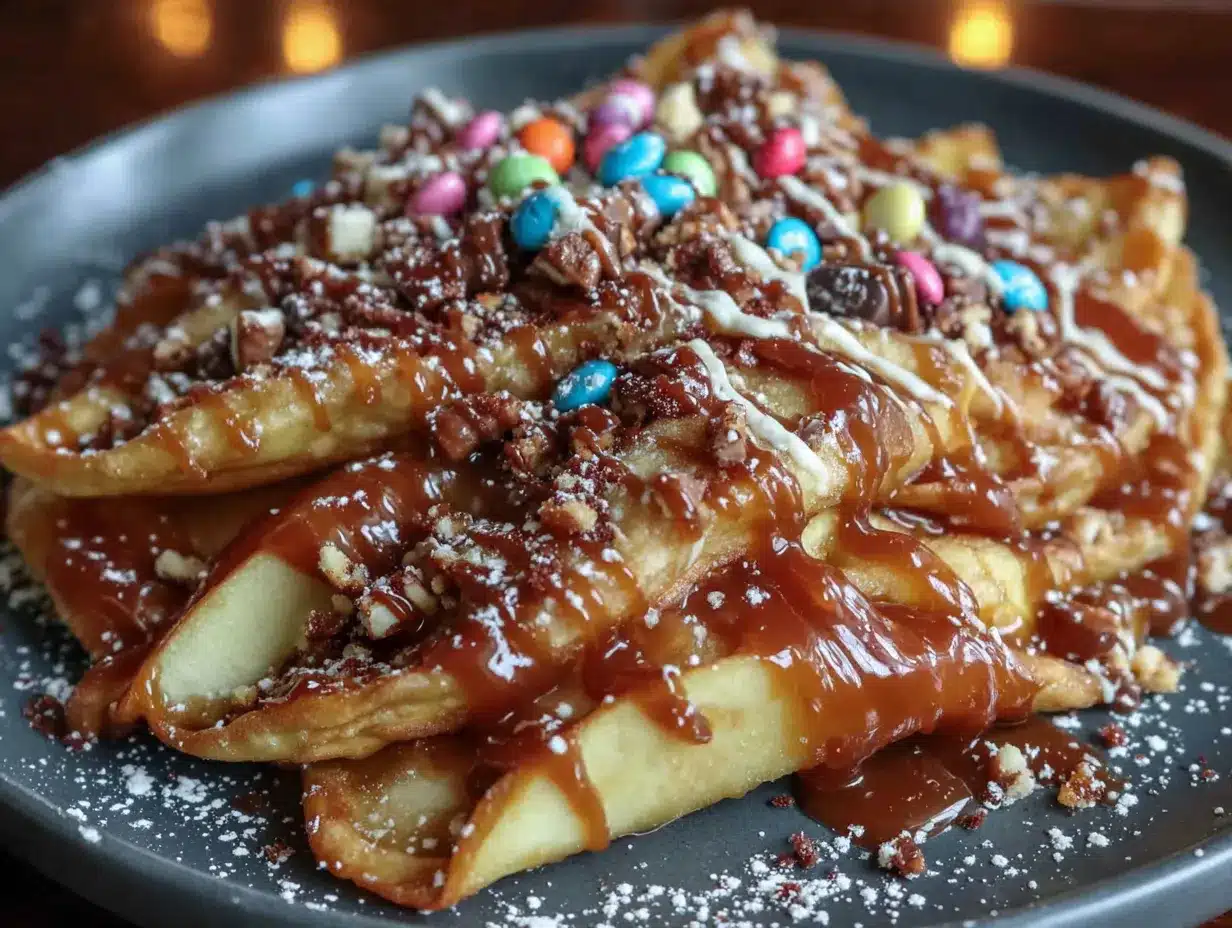 caramel apple nachos preparation steps