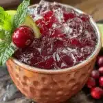 cranberry moscow mule mocktail - featured image