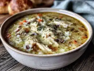 crockpot chicken and wild rice soup - featured image