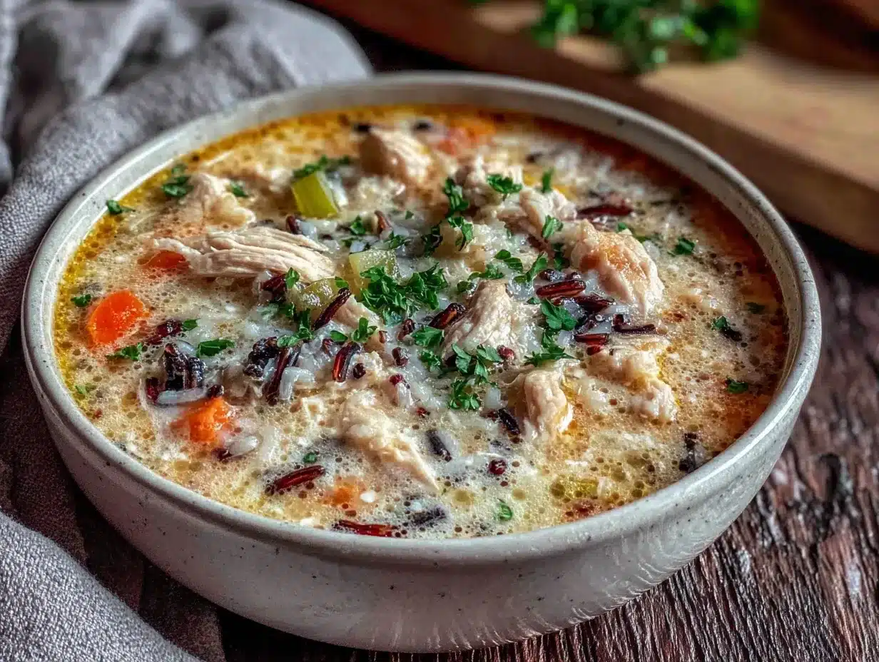 crockpot chicken and wild rice soup preparation steps