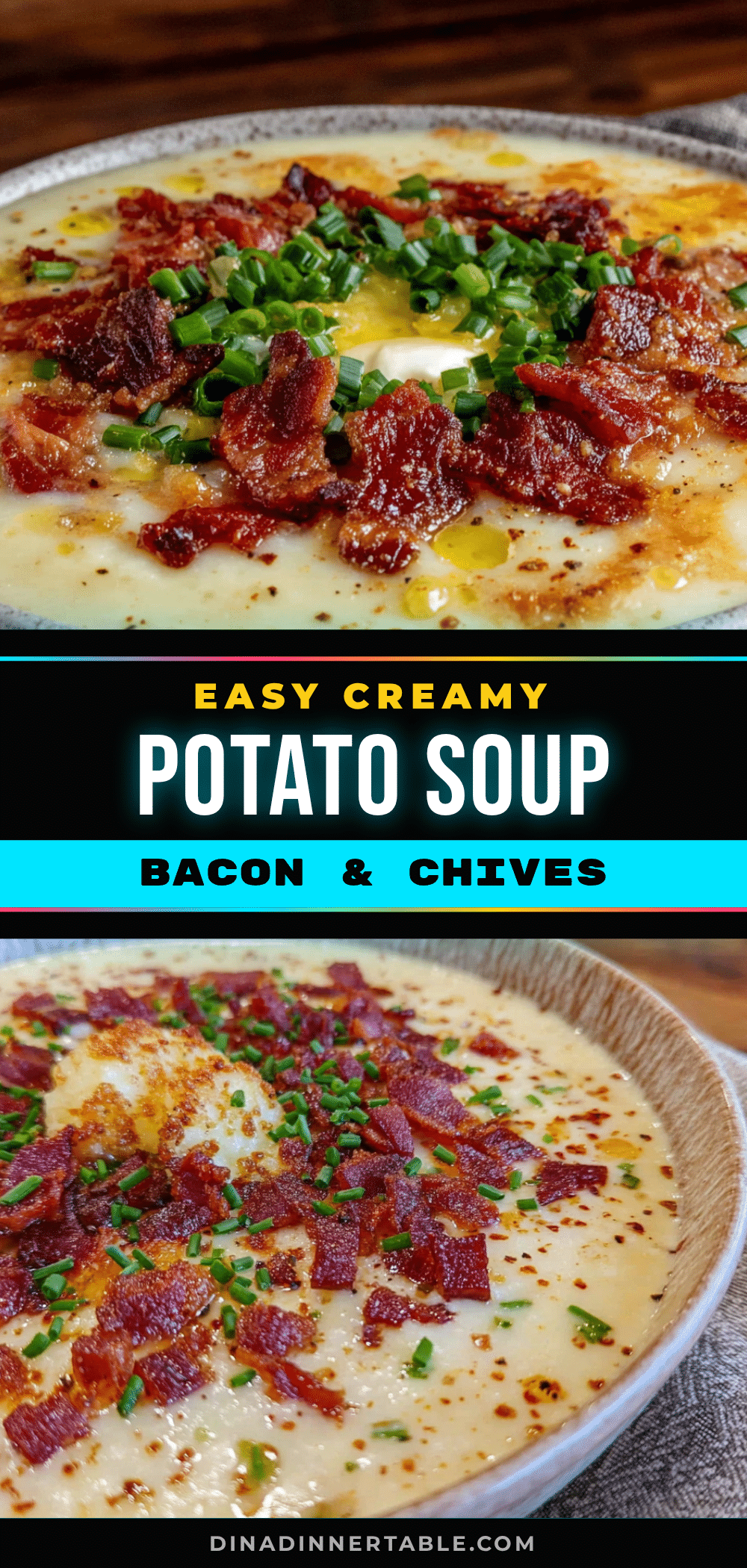 easy creamy potato soup with bacon and chives recipe