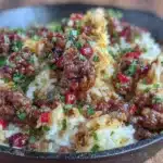 ground beef and rice skillet dinner - featured image