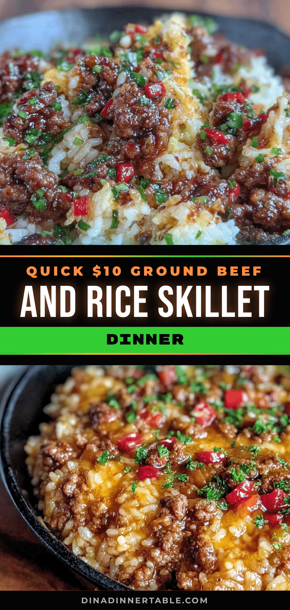 ground beef and rice skillet dinner recipe