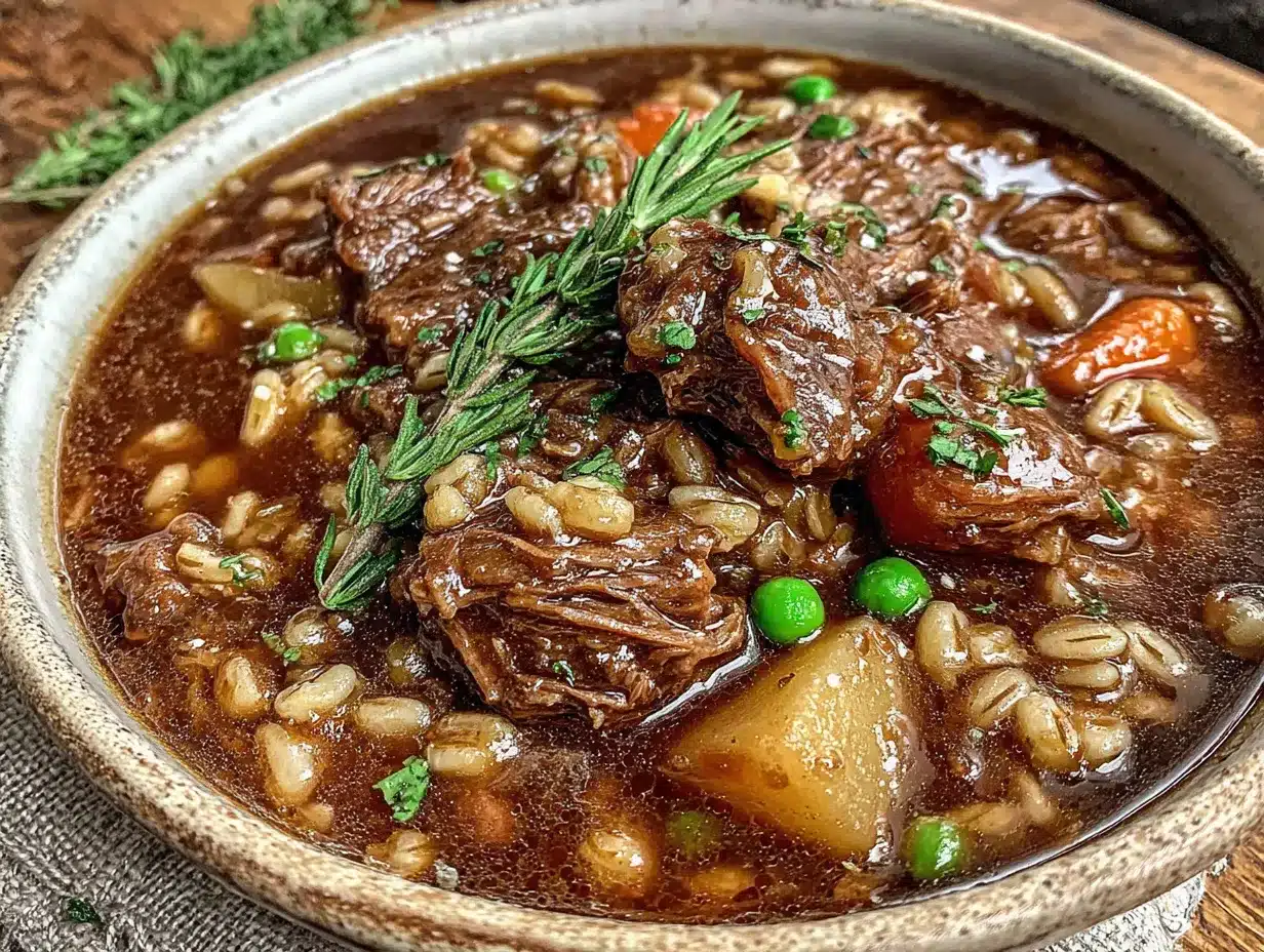 hearty one-pot beef and barley stew preparation steps