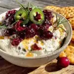 jalapeño cranberry cream cheese dip - featured image