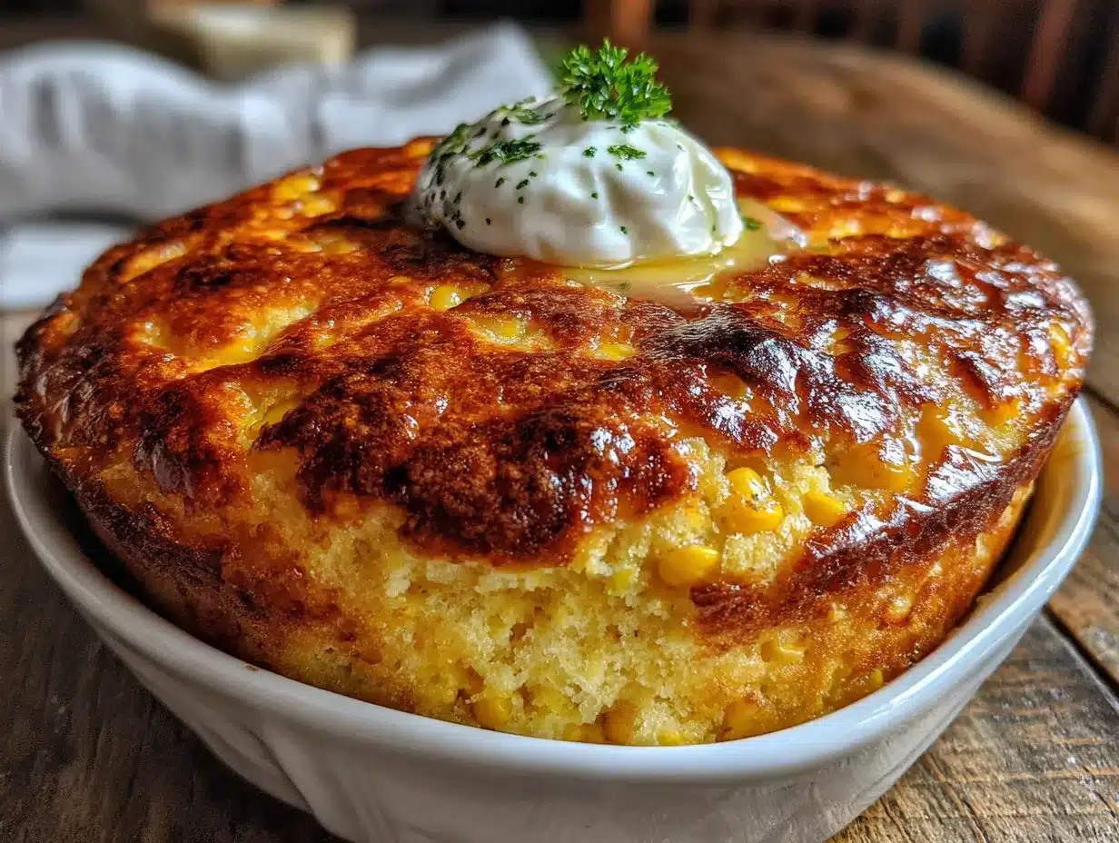 Jiffy corn casserole bake with sour cream preparation steps