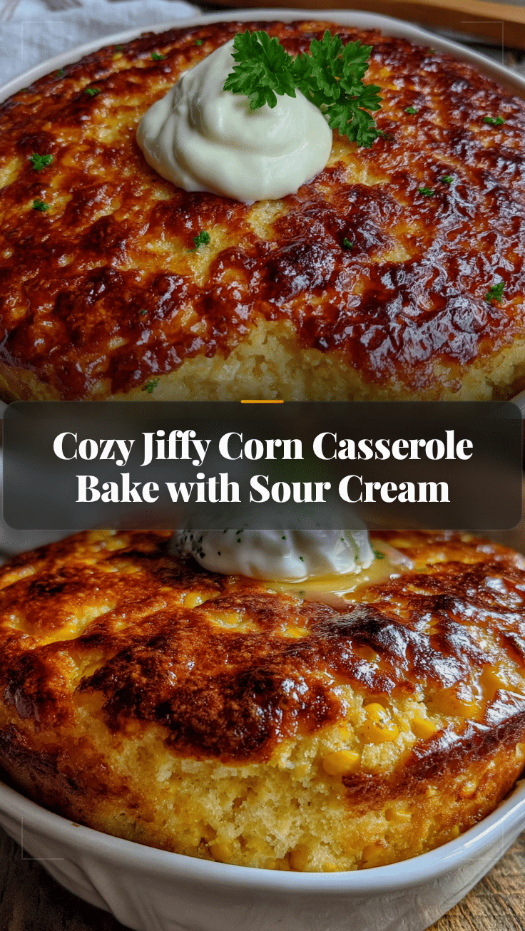 Jiffy corn casserole bake with sour cream recipe