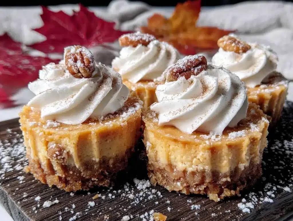 mini pumpkin cheesecake bites - featured image