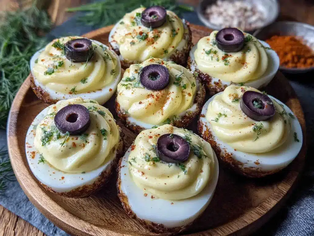 monster eyeball deviled eggs - featured image