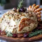 turkey-shaped cheese ball - featured image