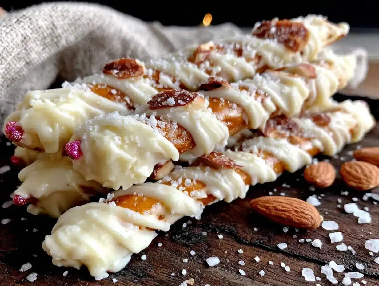 witch finger pretzel rods preparation steps