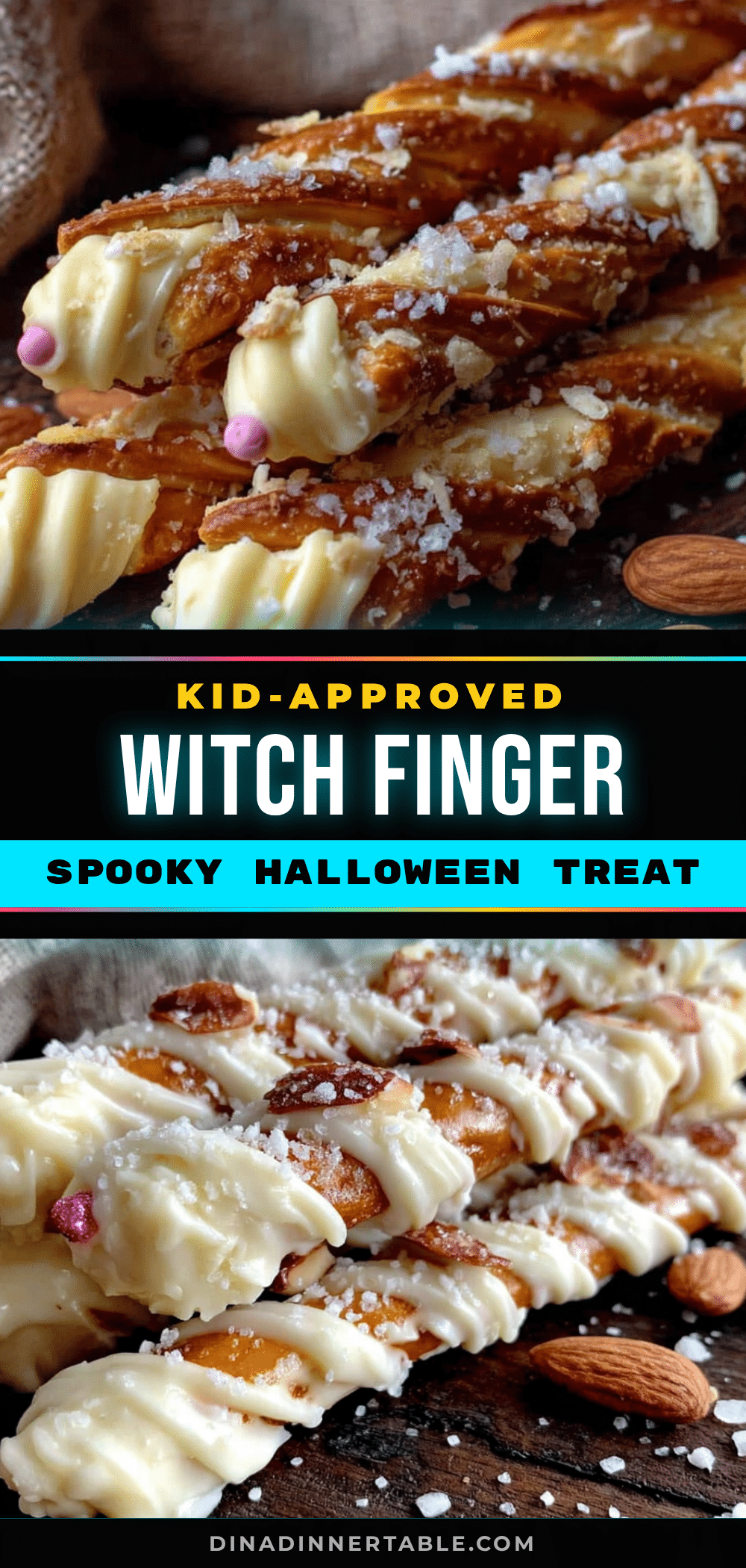 witch finger pretzel rods recipe